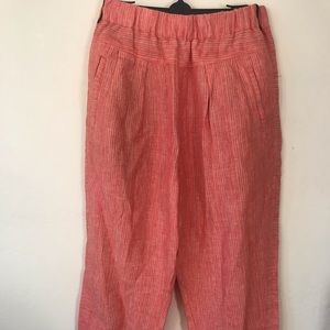 Anthropologie striped linen pants